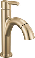 Delta Nicoli 1 Hole Brushed Gold Bathroom Faucet with Pull Out Sprayer