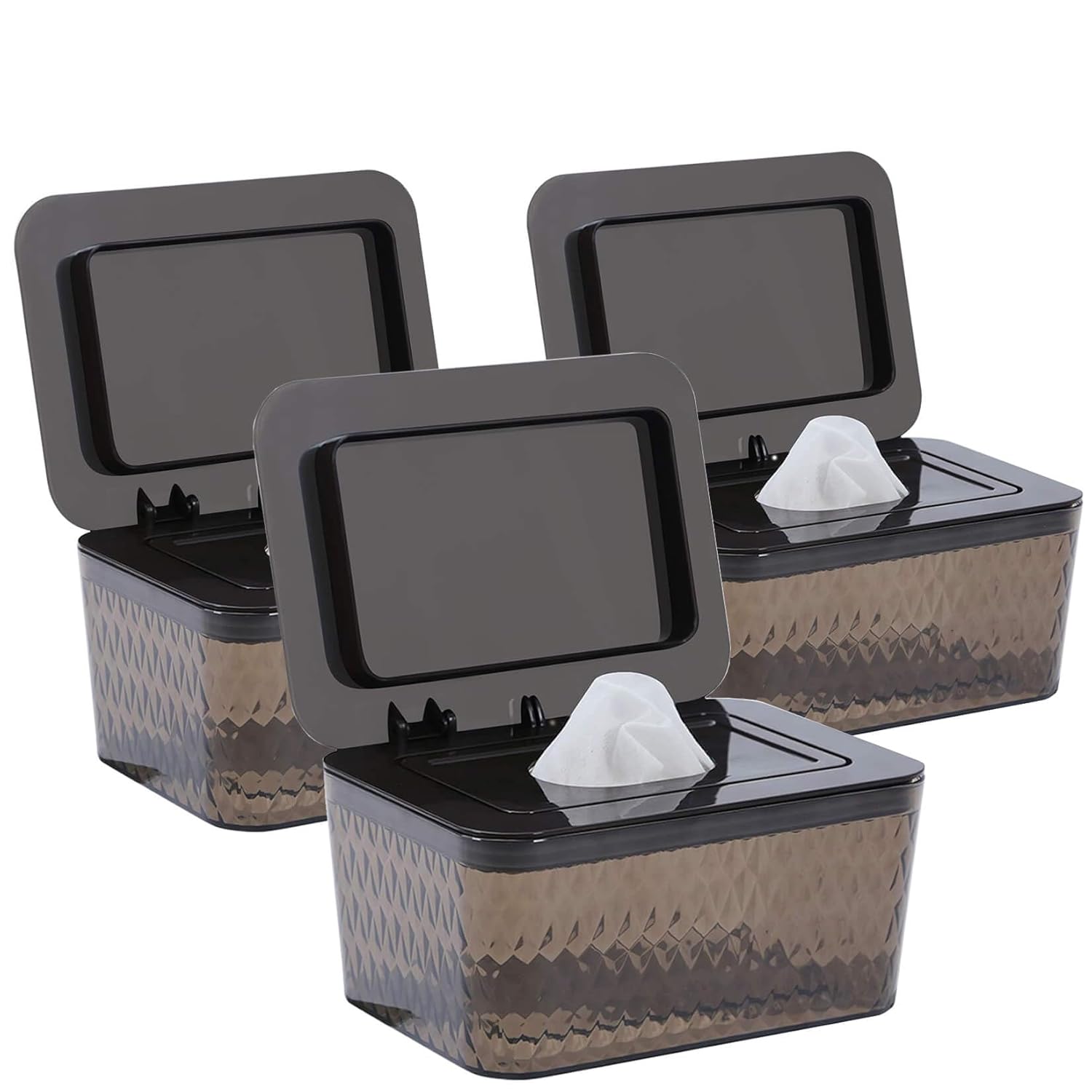 3 Pack Wipes Dispenser Holder for Bathroom - Keep Wipes Fresh