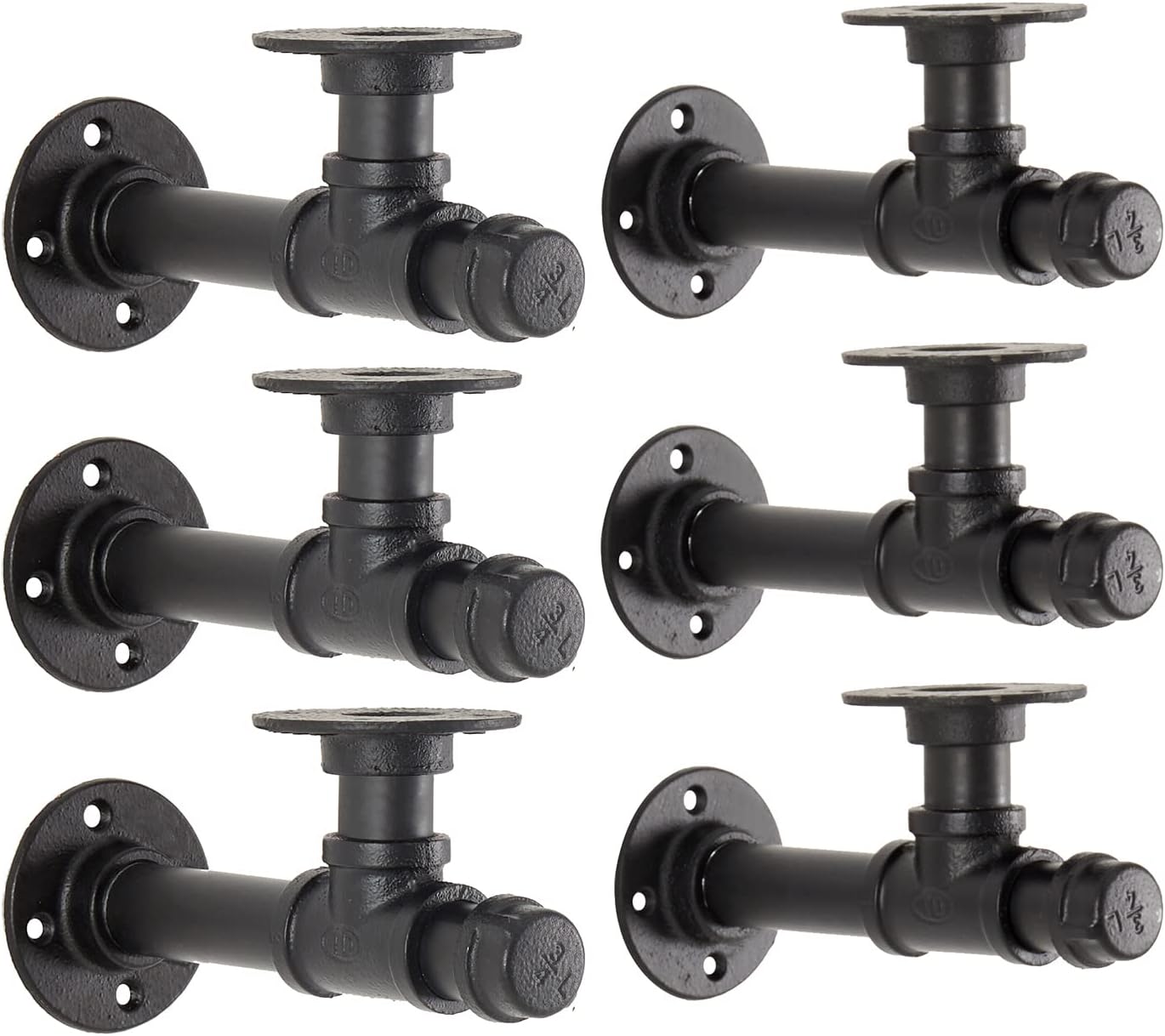 Industrial Pipe Shelf Bracket 6.7in for Stylish Storage Solutions