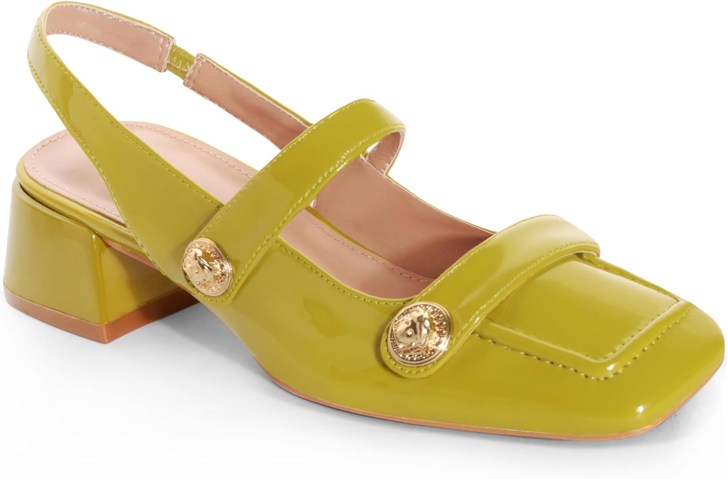 Slingback Mary Jane Heels for Women with Low Block Heel Style