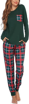 Ekouaer Womens Pajama Set Star Print Long Sleeve - Soft Sleepwear