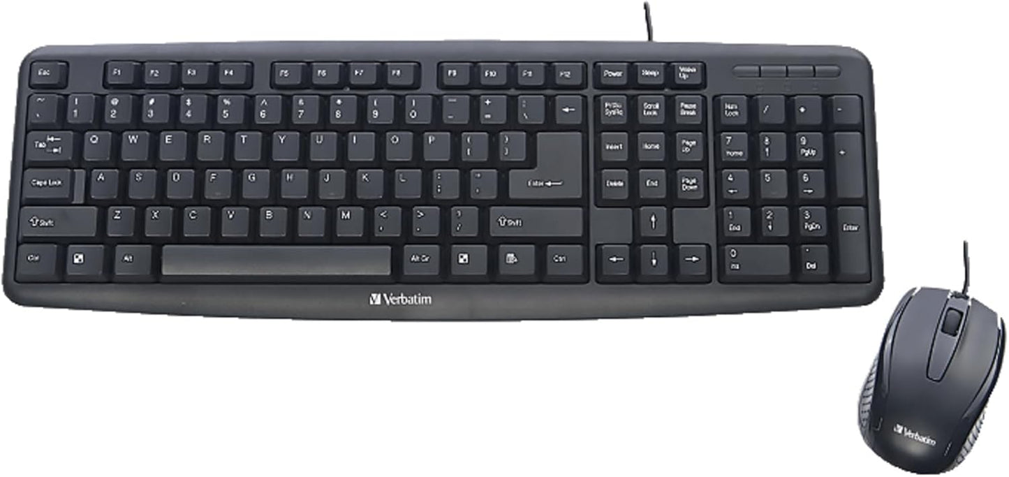 Verbatim Slimline Keyboard & Mouse Combo - Ergonomic Design