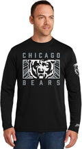 Men's Zubaz NFL Long Sleeve Team Graphic T-Shirt - Black Fit
