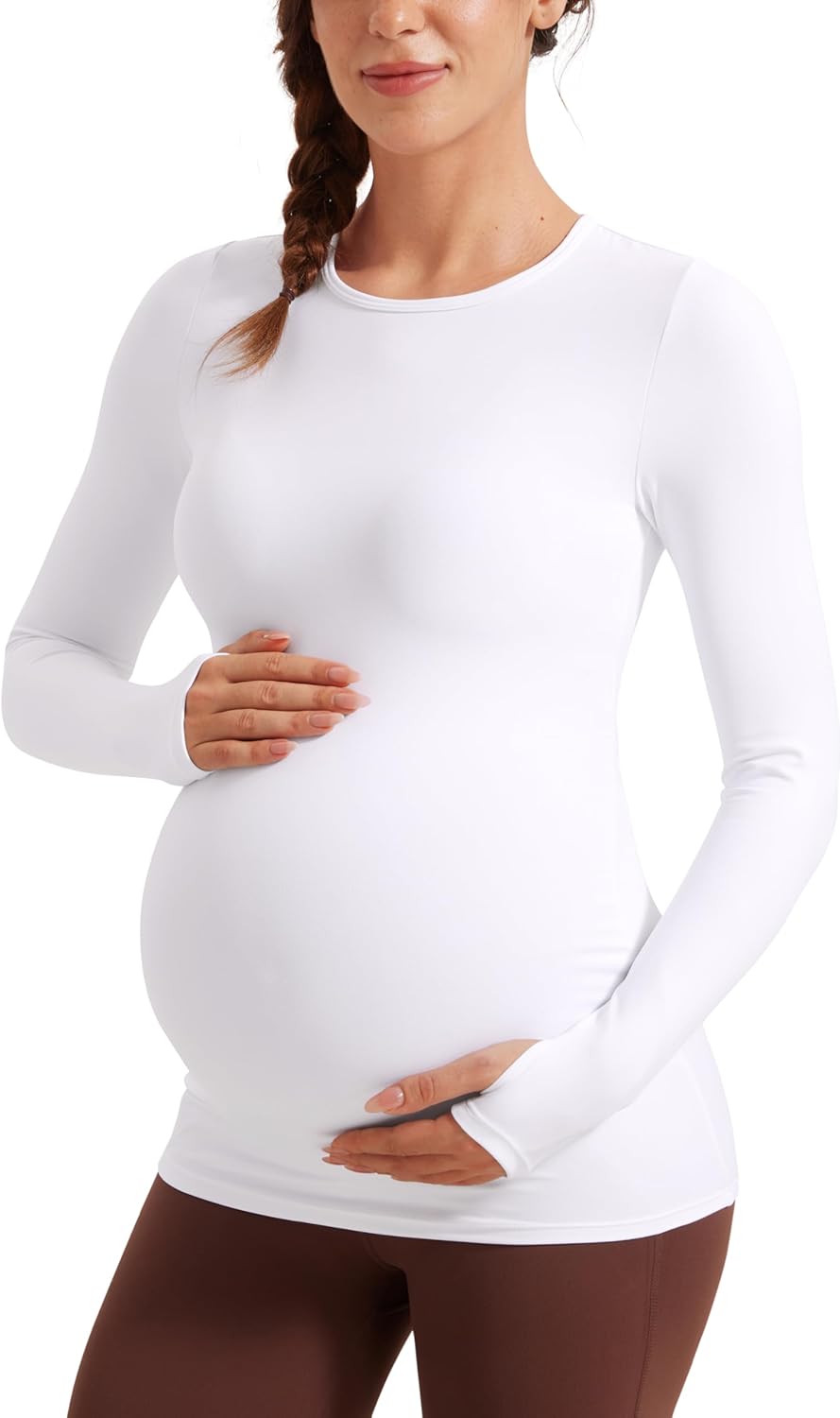 CRZ YOGA Womens Butterluxe Long Sleeve Maternity Tops Review