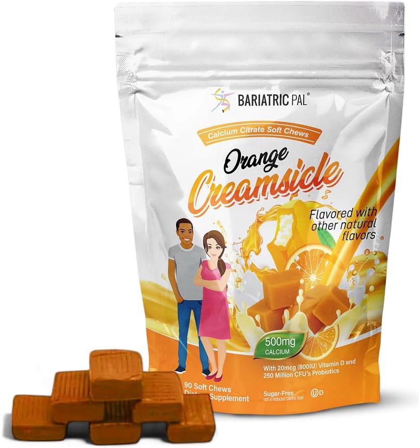 BariatricPal Sugar-Free Calcium Citrate Soft Chews for Bone Health