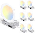 6 Pack 5CCT Ultra-Thin LED Recessed Lighting 6 Inch - Selectable Color