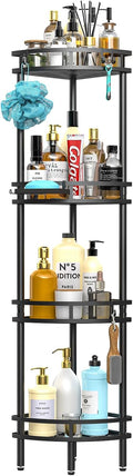 Standing Shower Caddy 4-Tier Corner Stand with Soap Dish - Stable