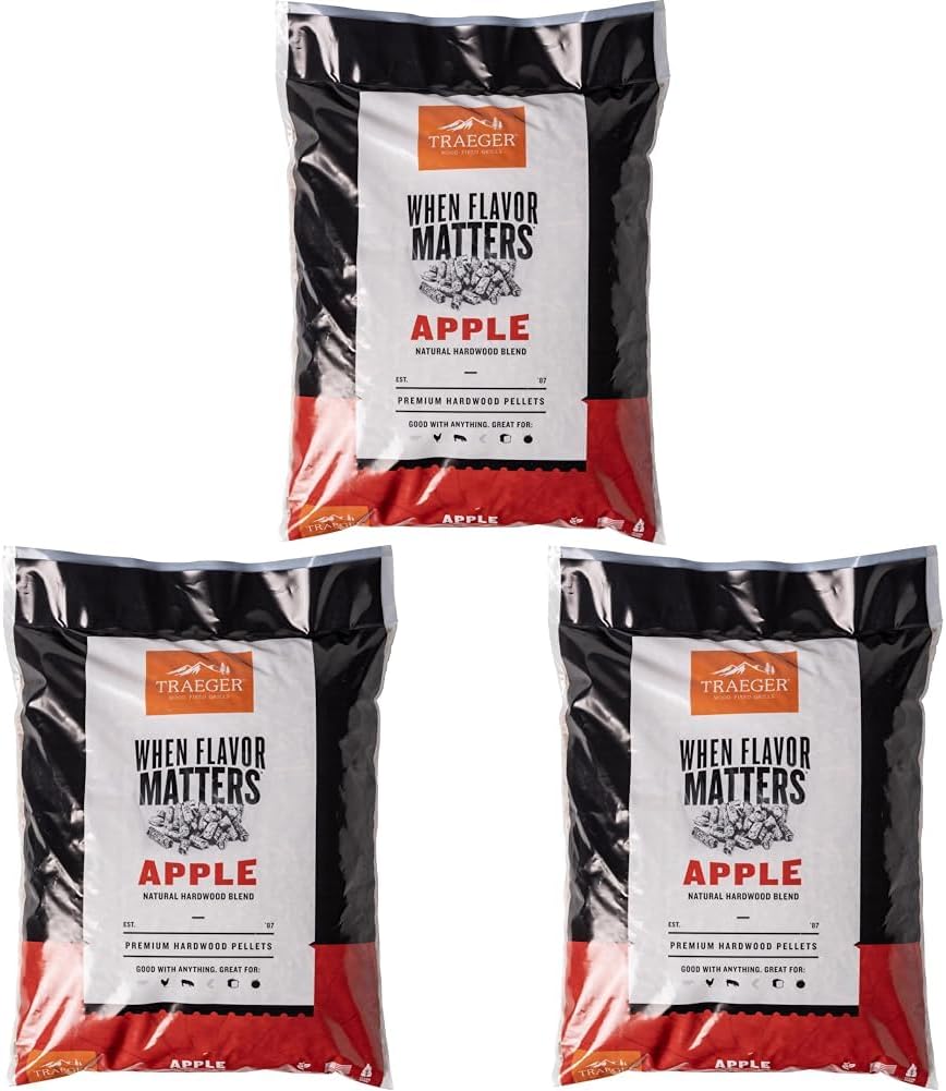 Traeger Grills Apple 100% All-Natural Wood Pellets for Smokers