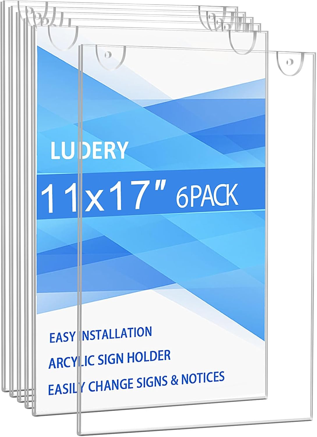 Acrylic Sign Holder 11x17 Vertical for Office and Home Use