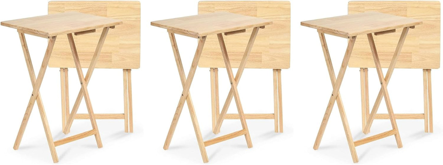 Portable TV Snack Serving Tray Table Set for Easy Dining