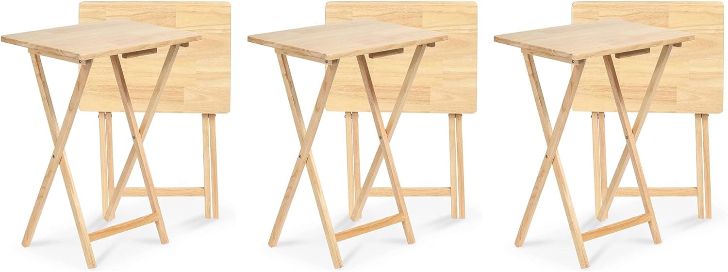 Portable TV Snack Serving Tray Table Set for Easy Dining