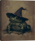 Vintage Witch Toad Canvas Print 24x36 - Gothic Halloween Wall Art