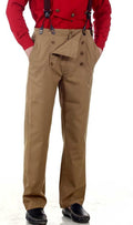 Steampunk Victorian Cosplay Architect Mens Pants - High-Waist Tailored