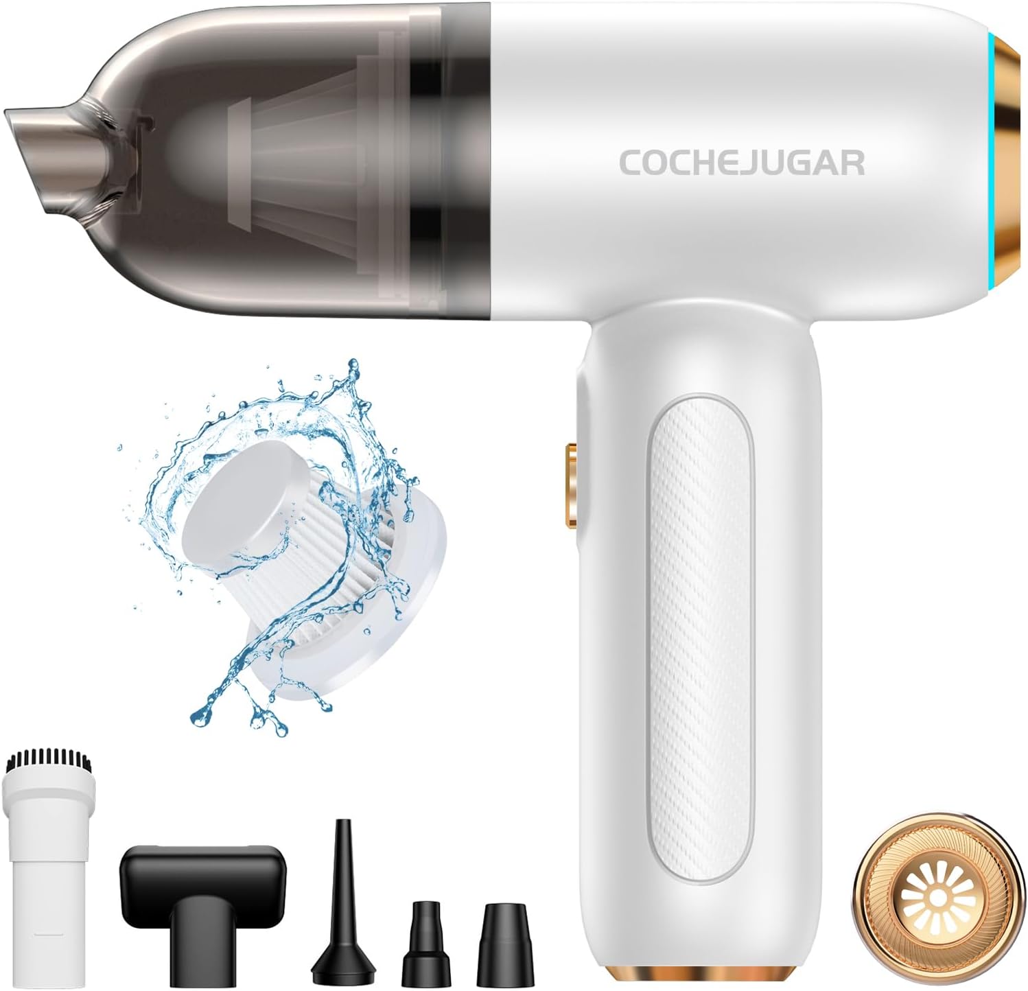 Powerful 18KPA Cordless Car Vacuum - Fast Charge & Low Noise
