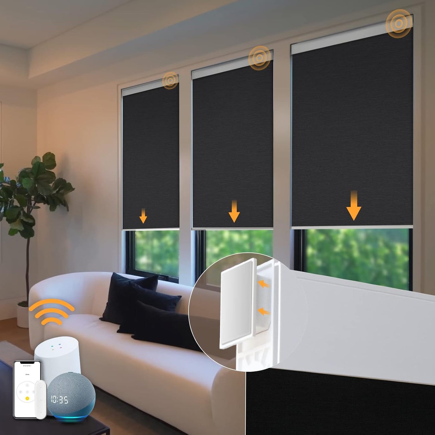 Motorized Blinds No Drill Automatic Blinds for Windows
