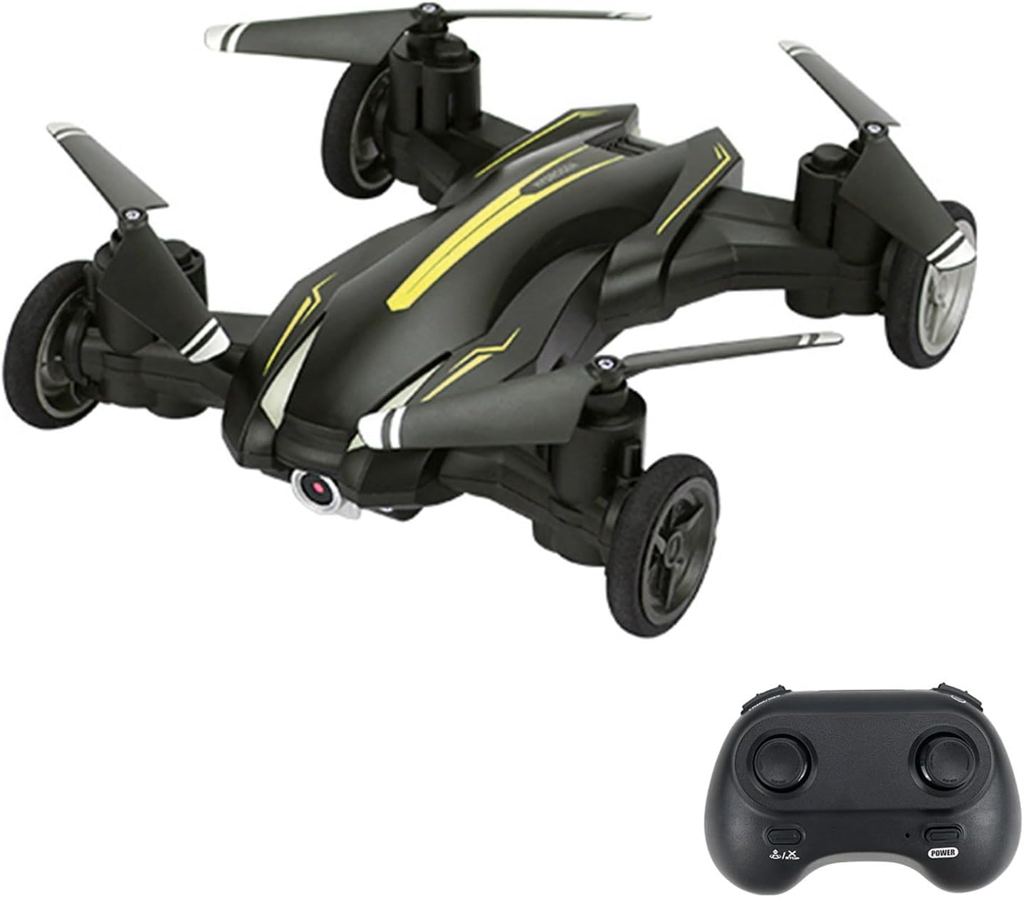 4K HD Mini Drone - Land & Fly Mode, LED Lights