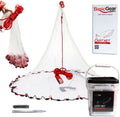 3ft-12ft Radius Cast Net - Reinforced Monofilament Throw Net