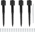 LADECH No Dig Ground Anchor Set of 4 - Screw In 27in Post Stakes