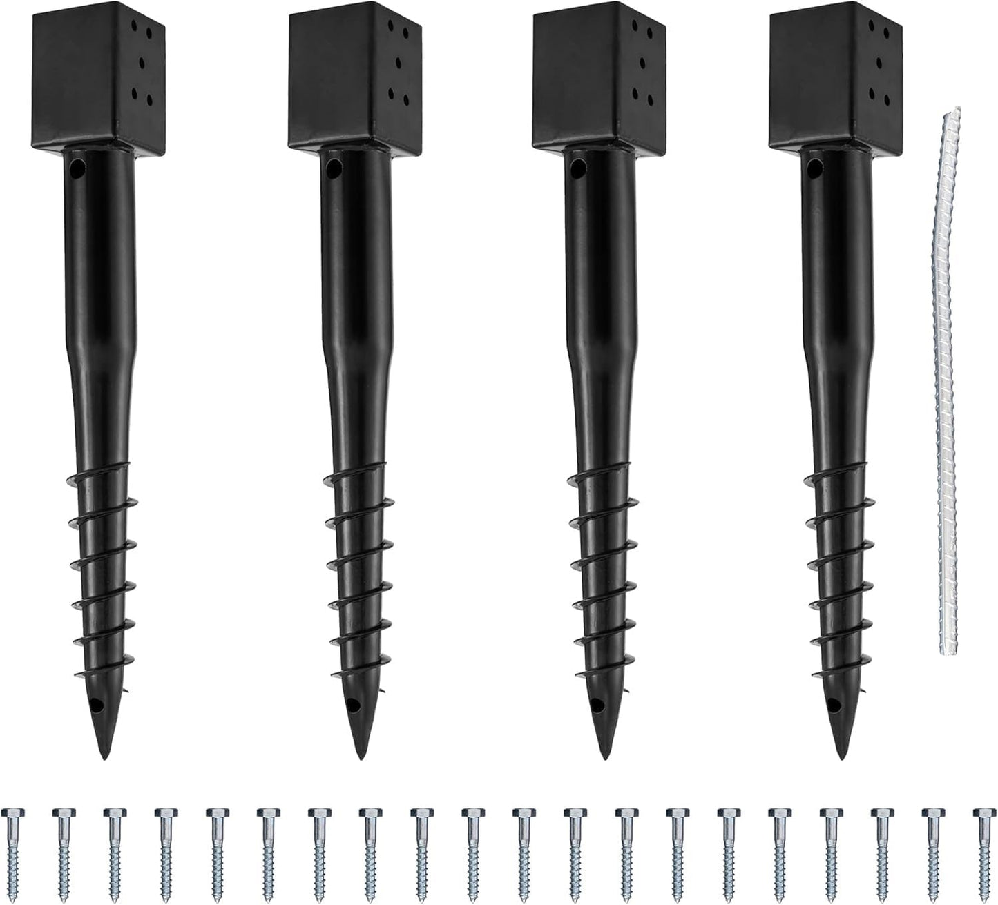 LADECH Premium No Dig Ground Anchor Set for 4x4 Posts