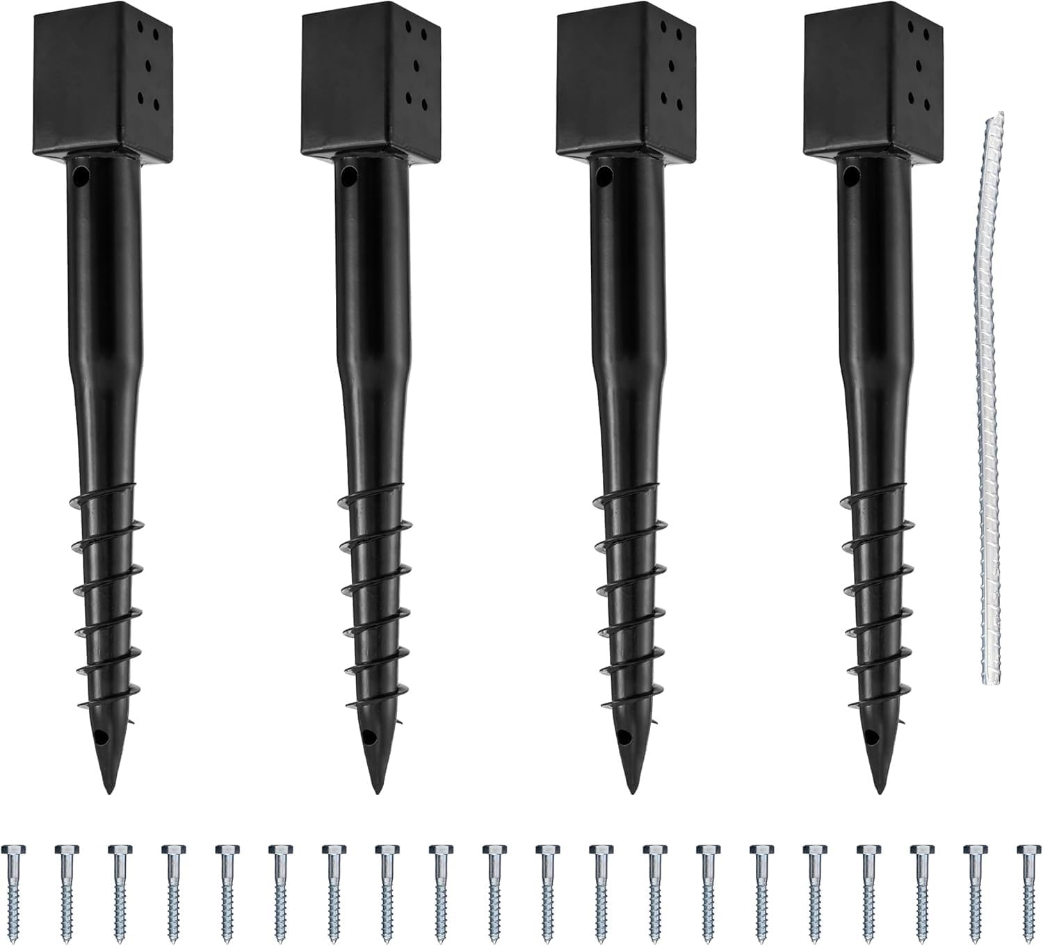 LADECH Premium No Dig Ground Anchor Set for 4x4 Posts