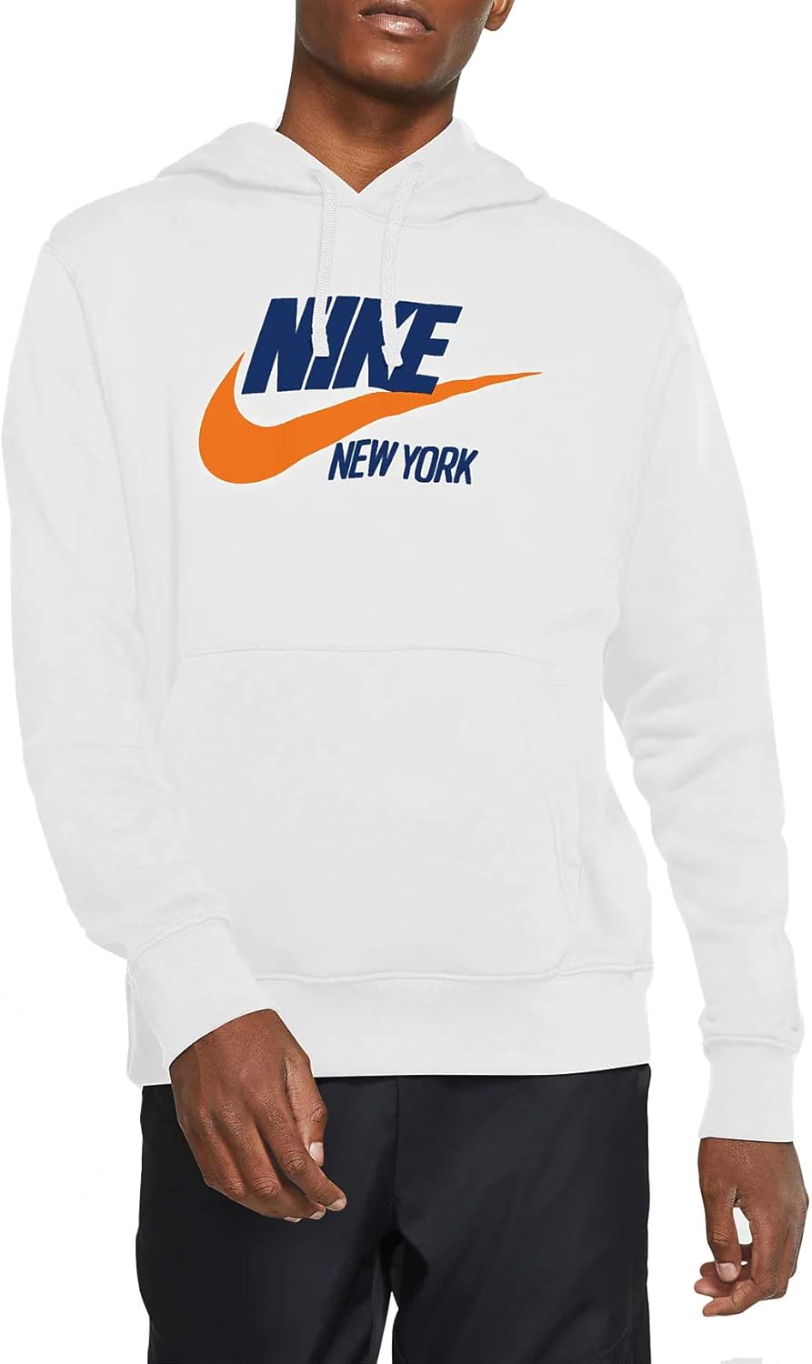 Nike Men's XL White Fleece Hoodie - Ultimate Comfort!