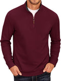 COOFANDY Men's Fleece Quarter Zip Pullover - Warm, Comfortable Layer