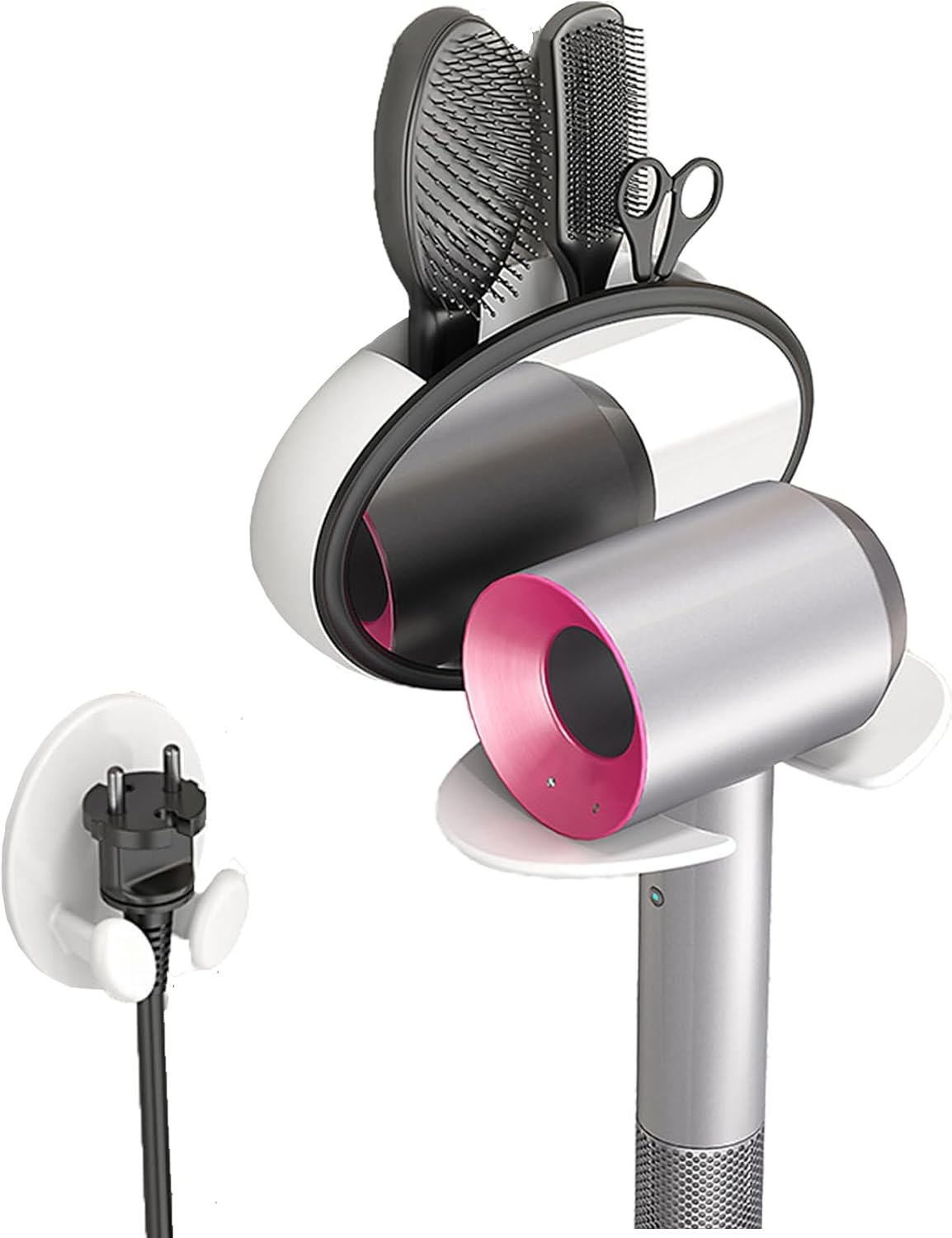 BOZKOA Foldable Hair Dryer Holder: Organize Styling Tools Easily!