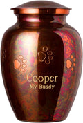 Ottillie Paws Elite Series Personalized Pet Urn - Large Raku