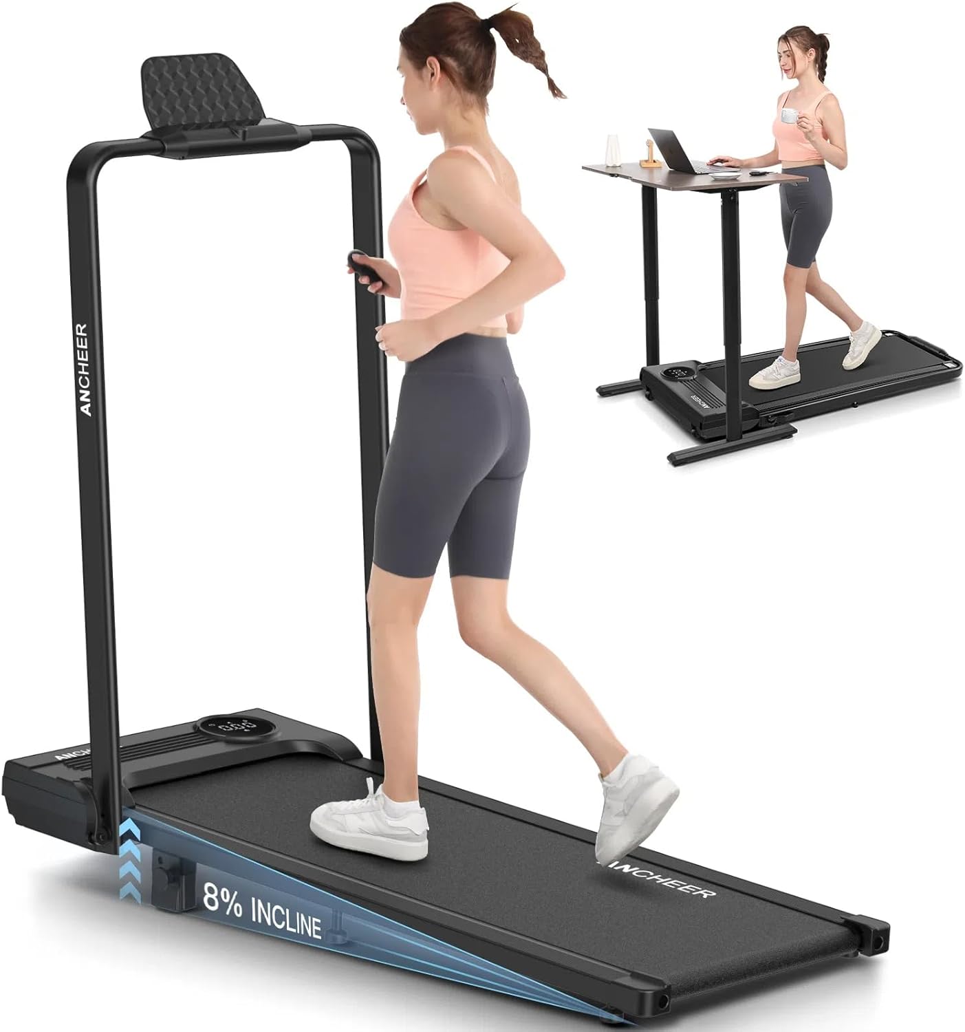 ANCHEER Foldable Treadmill: Space-Saving & Powerful