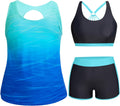 Holipick Plus Size 3 Piece Swimsuit Set for Women's Comfort