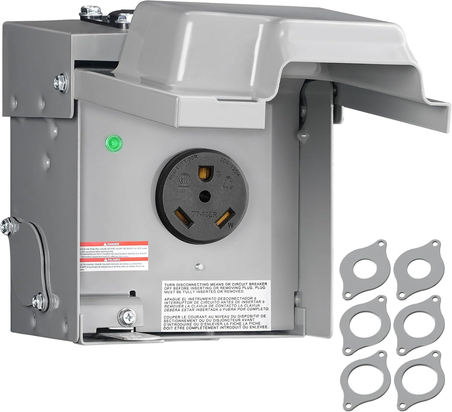 30 Amp RV Power Outlet Box for Reliable Outdoor Power Supply