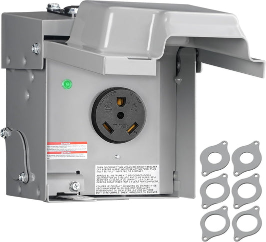 30 Amp RV Power Outlet Box for Reliable Outdoor Power Supply