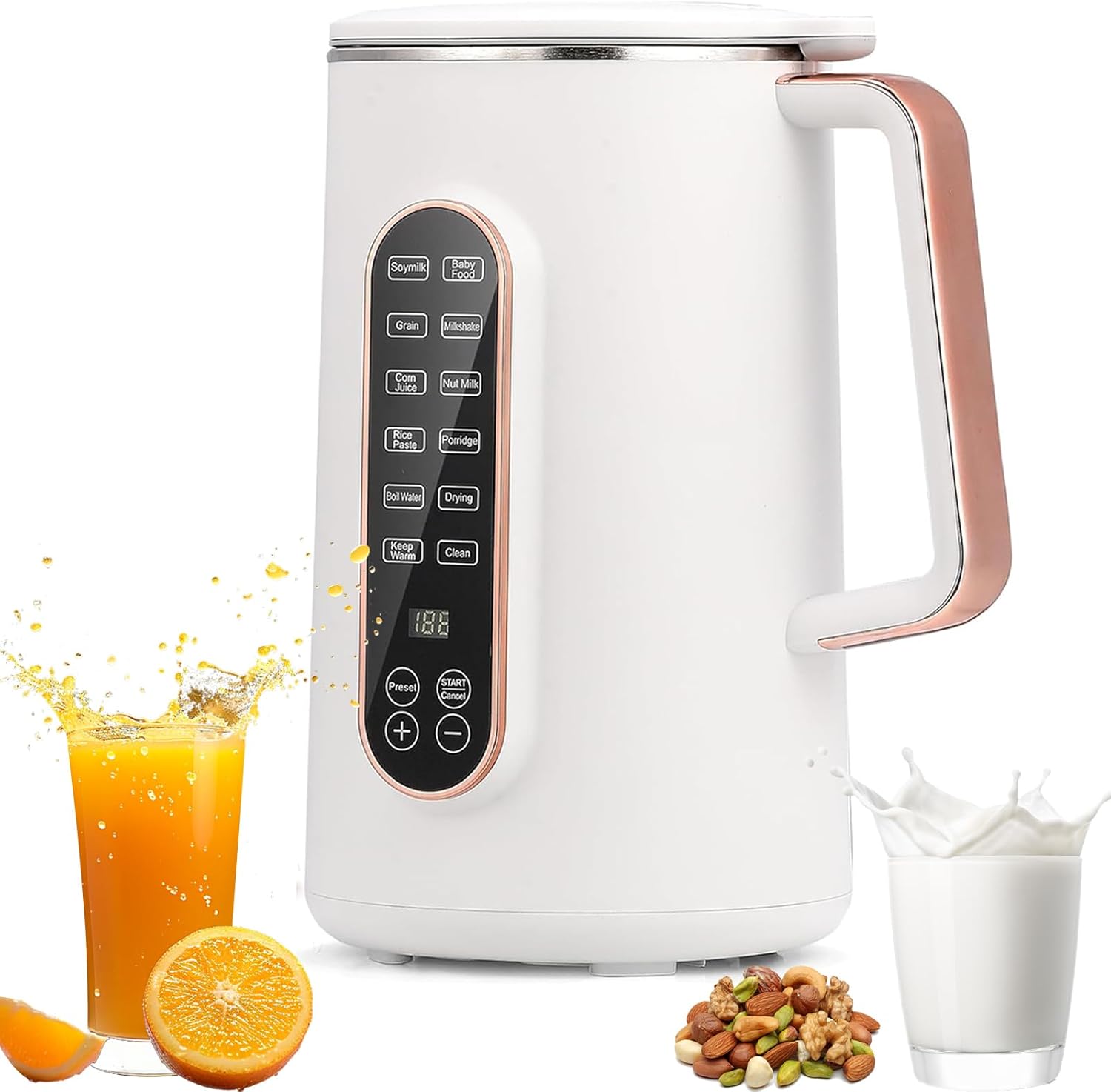 8-in-1 Almond Milk Maker - 12h Delay Start