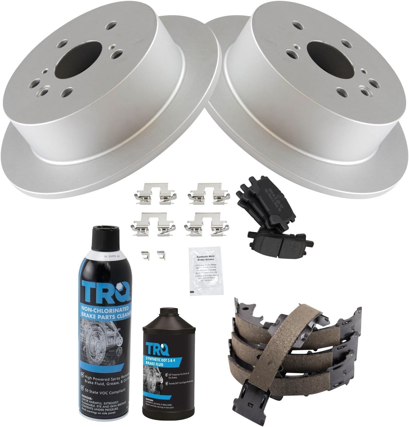 TRQ Rear Brake Pad & Rotor Kit for Lexus RX and Toyota Highlander