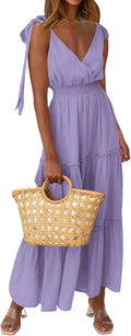 Cross Neck Tiered Maxi Dress - Flattering Smocked Sundress