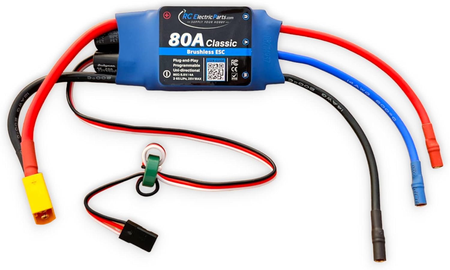 80A RC Electric Speed Controller ESC for Brushless Motors