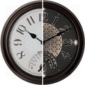 14ft Luminous Outdoor Wall Clock with Thermometer - Smart Night Light