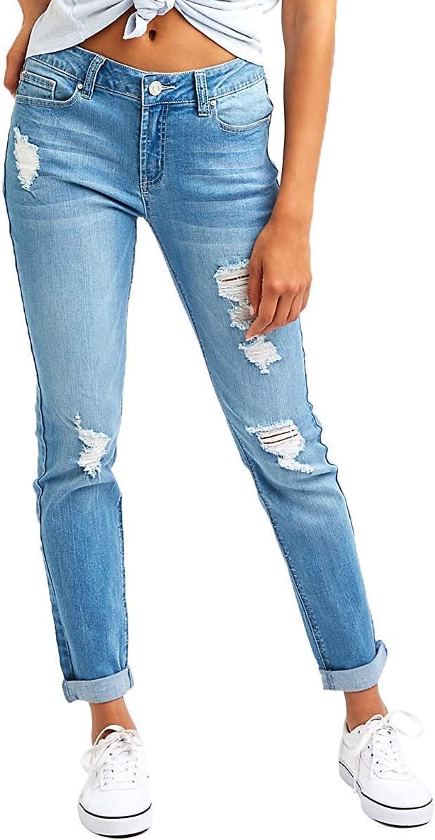 Women's High Waisted Ripped Skinny Stretch Jeans for Style