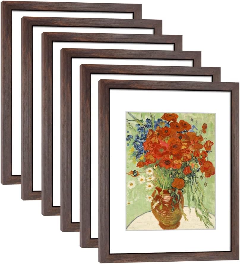 11x14 Picture Frame Set of 6 for 8x10 or 11x14 Photos