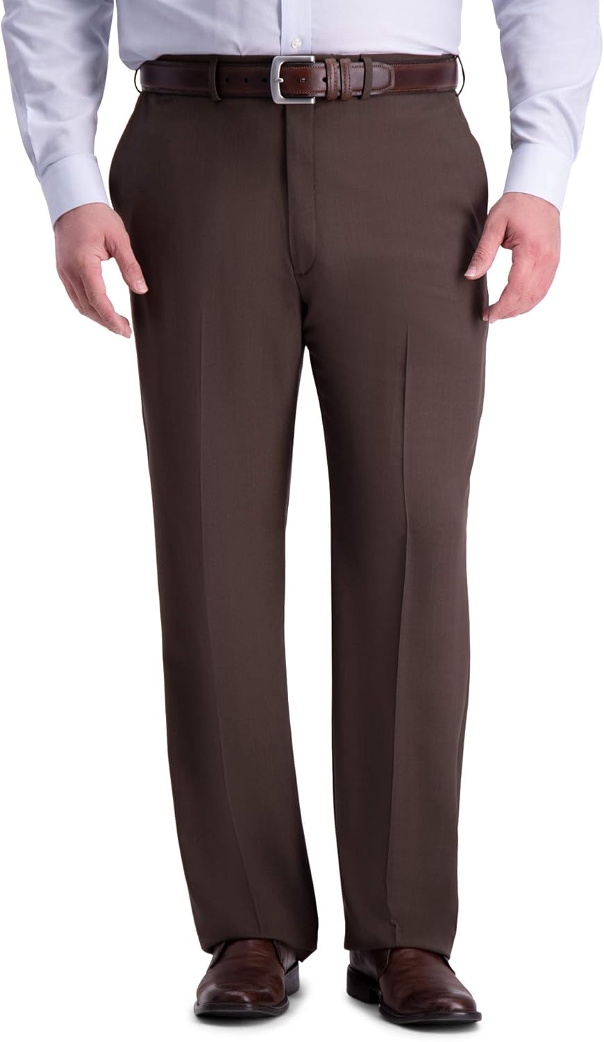 Haggar Men's Premium Comfort Classic Fit Flat Front Pants