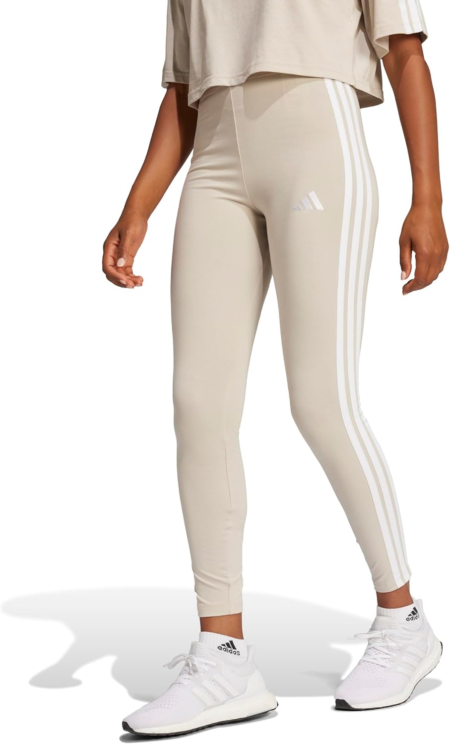 adidas Women's Essentials 3-Stripes Cotton Leggings for Comfort