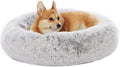 Bedfolks Calming Donut Dog Bed 30 in - Fluffy Anti-Anxiety Cuddler