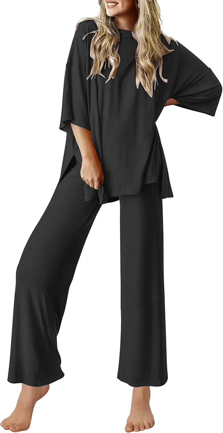 Ekouaer Lounge Sets for Women Soft Comfy Pajamas Outfits