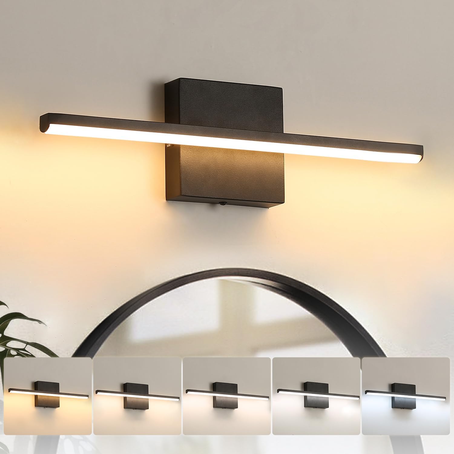 Modern Bathroom Vanity Light 16 Inch Dimmable LED Fixture