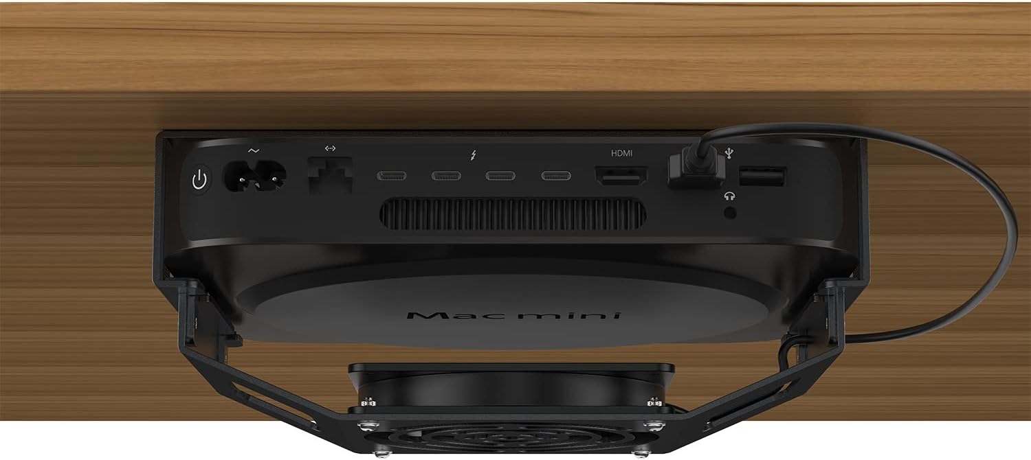 Mac Mini Cooling Fan Mount for Optimal Airflow and Space Saving