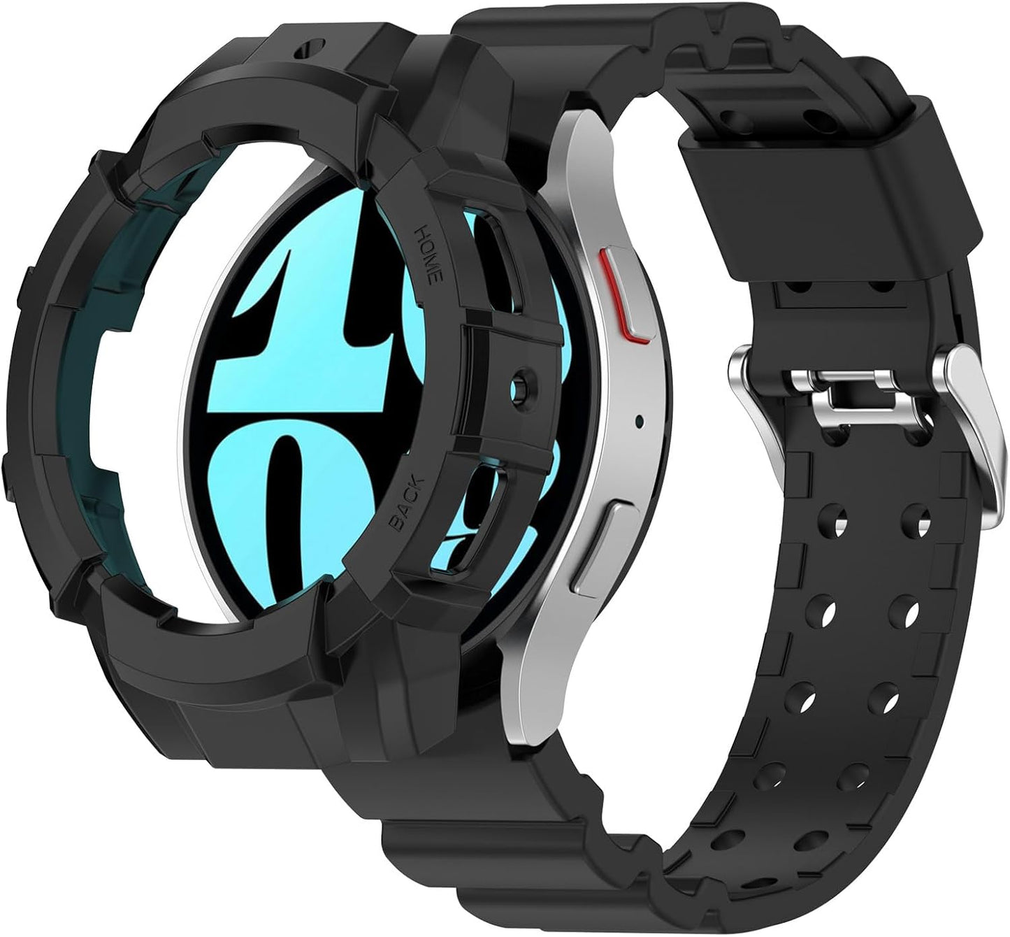 Soft Silicone Band + Case for Samsung Galaxy Watch 7 - QHBAMD