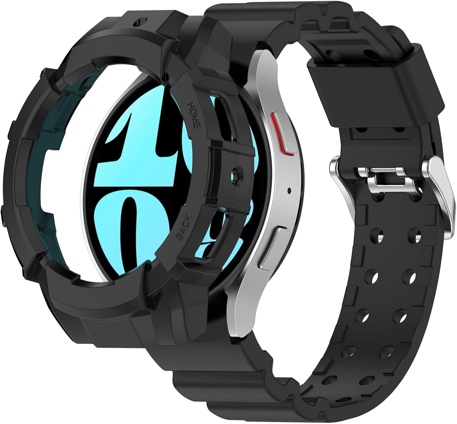 Soft Silicone Band + Case for Samsung Galaxy Watch 7 - QHBAMD