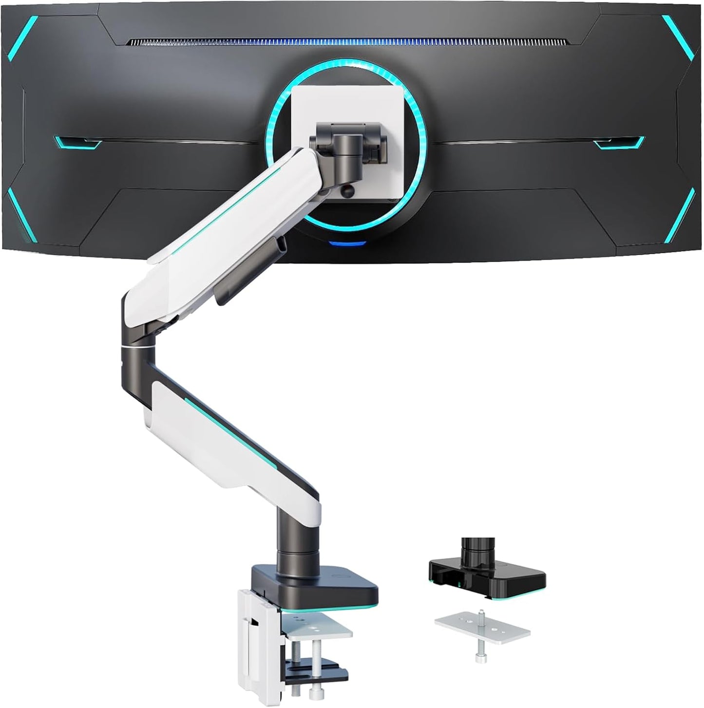 WALI Heavy Duty Gaming Monitor Arm - Mounts Ultrawide Screens Up to 49, Adjustable, Aluminum Build