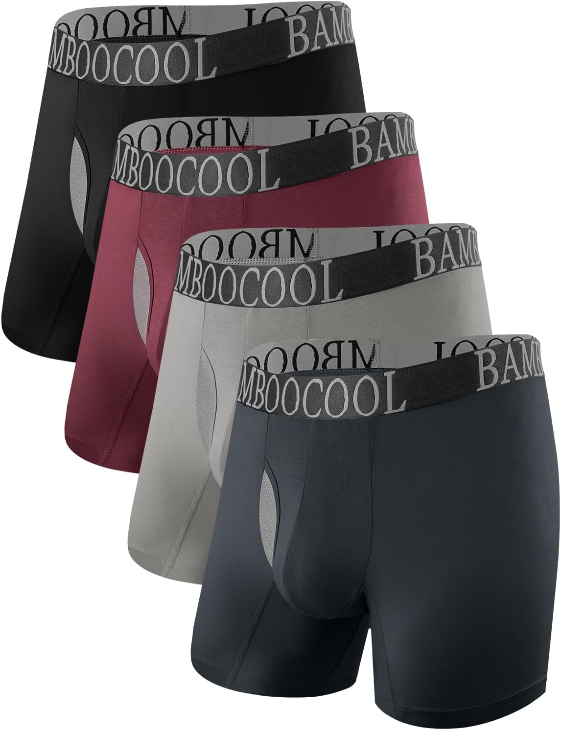 Bamboo Cool Men's Ultra Breathable Underwear Mesh Boxer Briefs