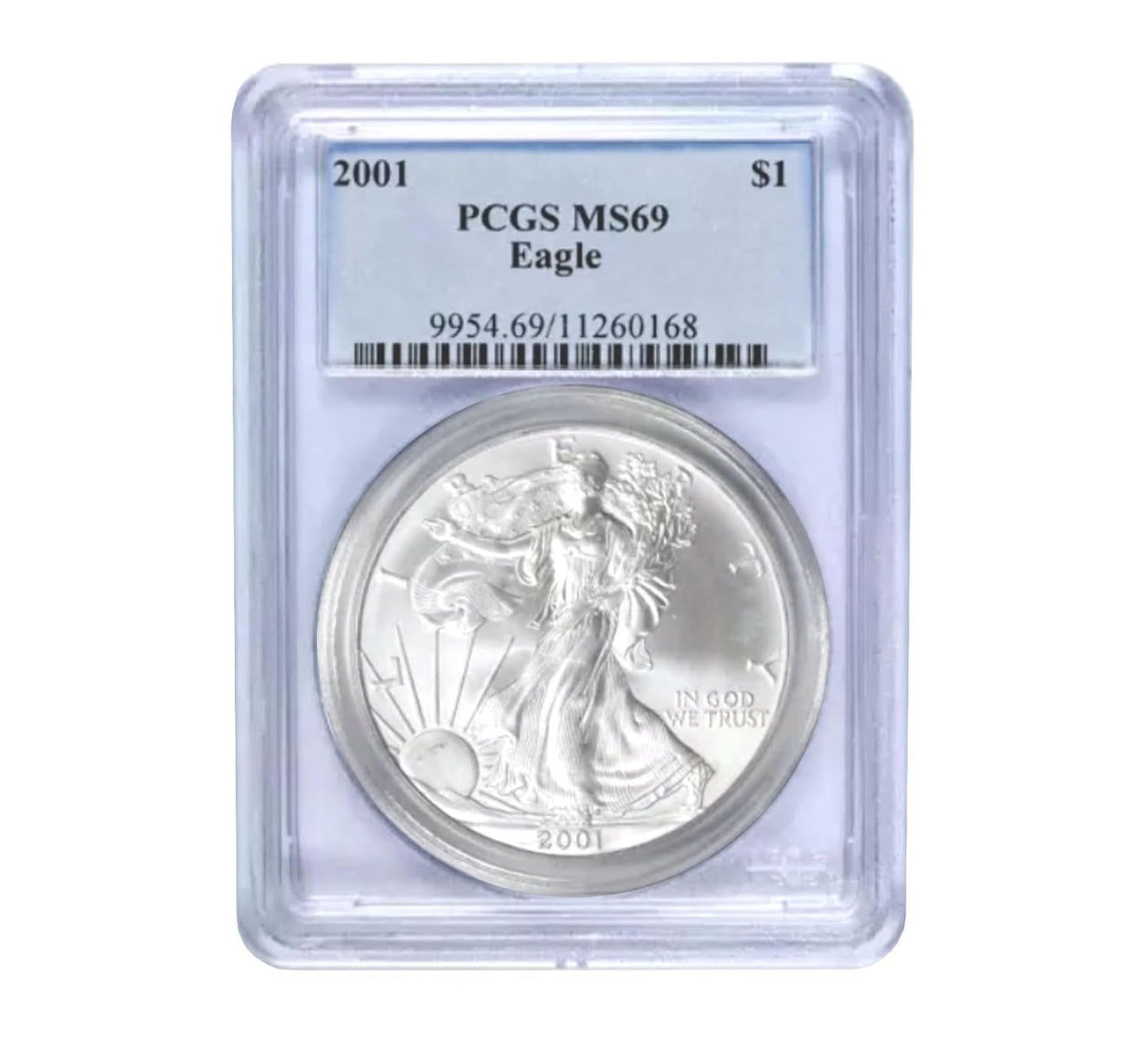 USA 2001 $1 American Silver Eagle Coin - MS69 PCGS Review